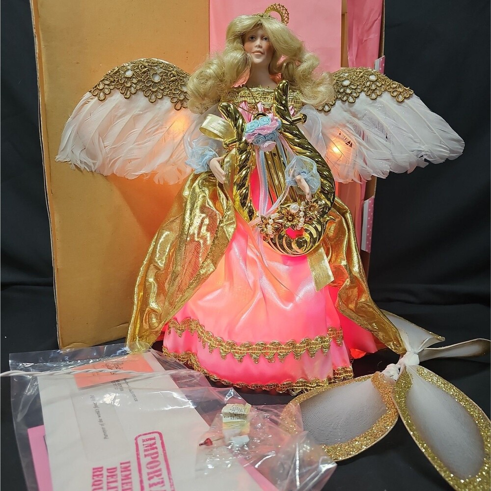 PARADISE GALLERIES Treasury Collection "Treetop Angel" 14" Porcelain Doll